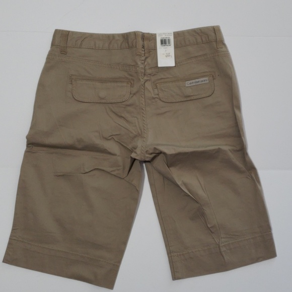 Vintage Calvin Klein Jean's Khaki Shorts Sz 4 NWT - Picture 2 of 8
